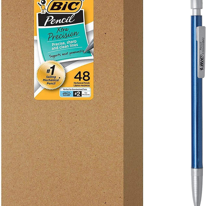 BIC Xtra-Precision Mechanical Pencil, Metallic Barrel, Fine Point (0.5mm), 48-Count 0.5mm 24 Count (Pack of 2)