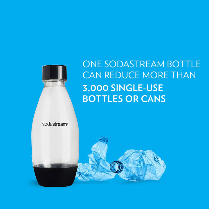 SodaStream 0.5L Slim Black Carbonating Bottles (Pack of 2) Slim Carbonating Bottles Black 1/2L Pack Of 2
