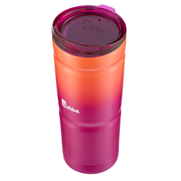 Bubba Envy S Vacuum-Insulated Stainless Steel Tumbler with Lid and Straw, 24oz Reusable Iced Coffee or Water Cup, BPA-Free Travel Tumbler, Pink Sorbet