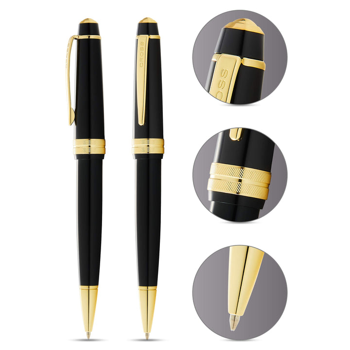 Cross Bailey Light Polished Black Resin and Gold Tone Ballpoint Pen Polished Black Resin/Gold Tone