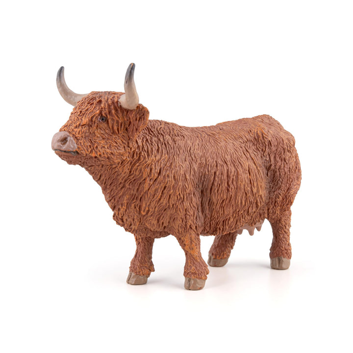 Papo -Hand-Painted - Figurine -Farmyard Friends -Highland cattle -51178 - Collectible - For Children - Suitable for Boys and Girls - From 3 years old , Brown Highland Cow