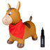 WADDLE Bouncy Hopper Inflatable Hopping Animal, Indoors and Outdoors Toy for Toddlers and Kids, Pump Included, Boys and Girls Ages 2 Years and U (Brown Horse) Brown Horse