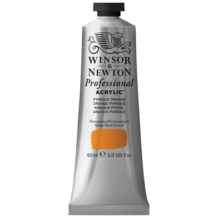 Winsor & Newton Professional Acrylic Paint, 60ml (2-oz) Tube, Pyrrole Orange 2-oz Tube