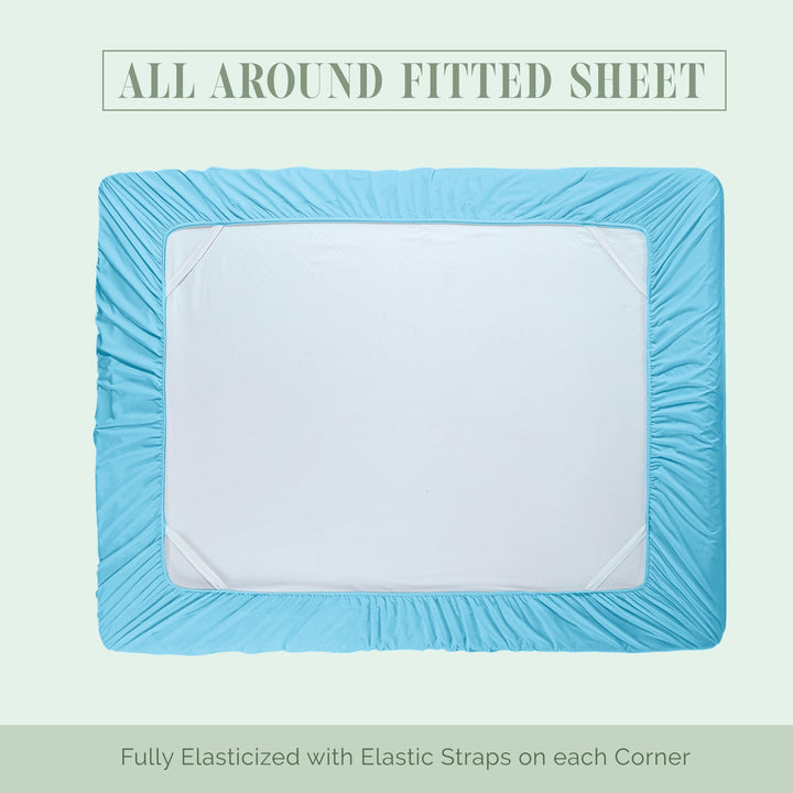 Elegant Comfort 1500 Premium Hotel Quality 18-24 Inches Deep - Extra Deep Pocket Single Fitted Sheet for High Mattress, Luxury and Softest, Smart Pocket - Wrinkle Free, California King, Marine Teal Cal King - EXTRA DEEP Pocket