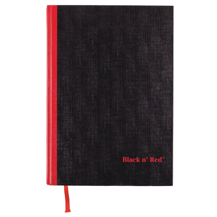 Black n' Red Notebook, Business Journal, 11-3/4" x 8-1/4", 96 Sheets, Ruled, Optik Paper, Hardcover, Casebound, Black (D66174) 1 Count Large