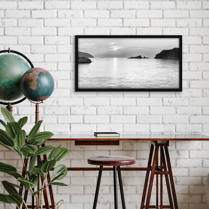 Americanflat 8x16 Poster Frame in Black - Thin Border Photo Frame with Shatter-Resistant Glass, Hanging Hardware, and Built-in Easel for Horizontal or Vertical Display Formats for Wall or Tabletop