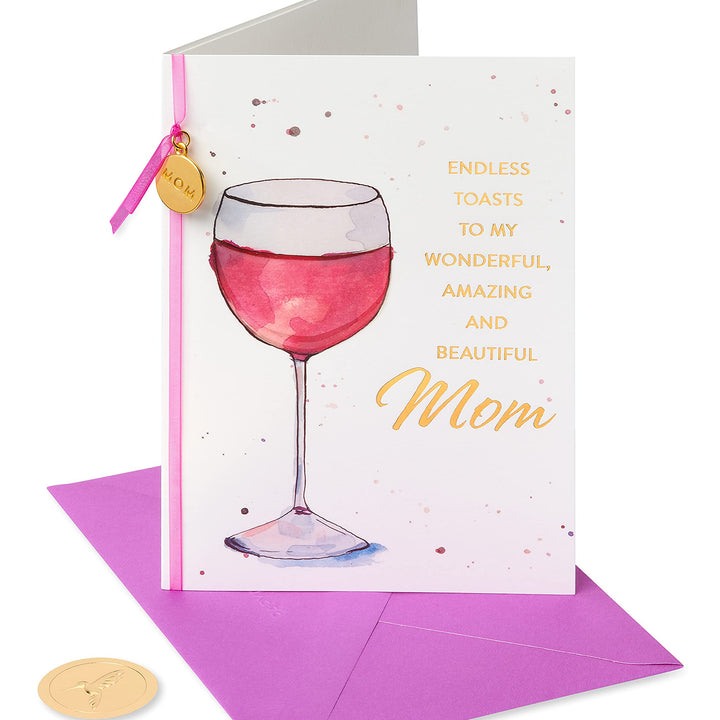 Papyrus Birthday Card for Mom (Your Heart) Wine