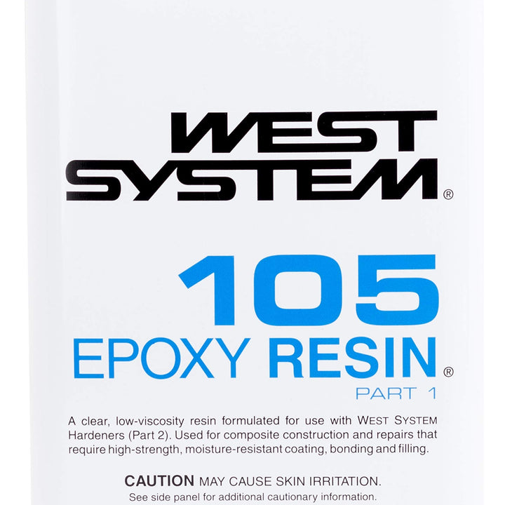 WEST SYSTEM 105B Epoxy Resin (126.6 fl oz) Bundle with 205B Fast Epoxy Hardener (27.5 fl oz) and 300 Mini Pumps Epoxy Metering 3-Pack Pump Set (3 Items)