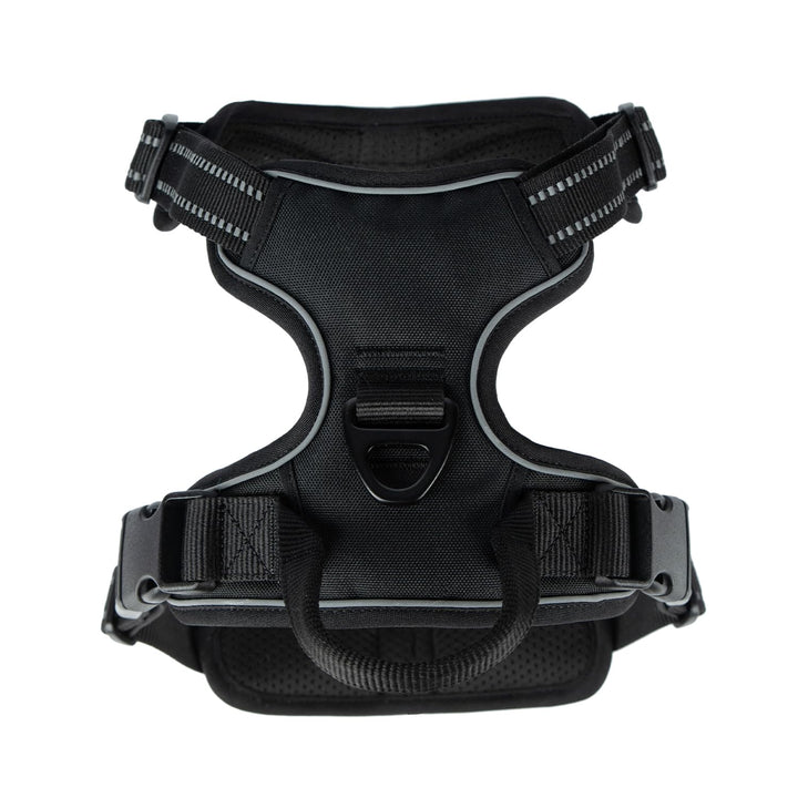 Dog Harness Dual Leash Attachment No-Pull Control Adjustable Soft but Strong Pet Harness for Medium and Large Dogs with 3M Reflective Technology - Black, XS (Chest: 13 - 16") XS (Chest: 13 - 16") Harness (Black Nylon)