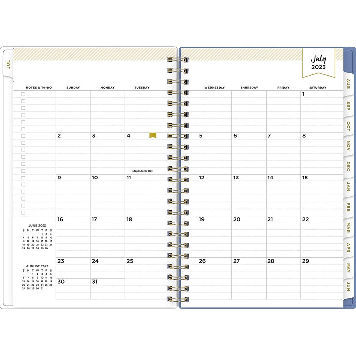 Blue Sky Day Designer for 2023-2024 Academic Year Weekly and Monthly Planner, 5' x 8', Flexible Cover, Wirebound, Climbing Floral Blush (137881-A24) Old Version