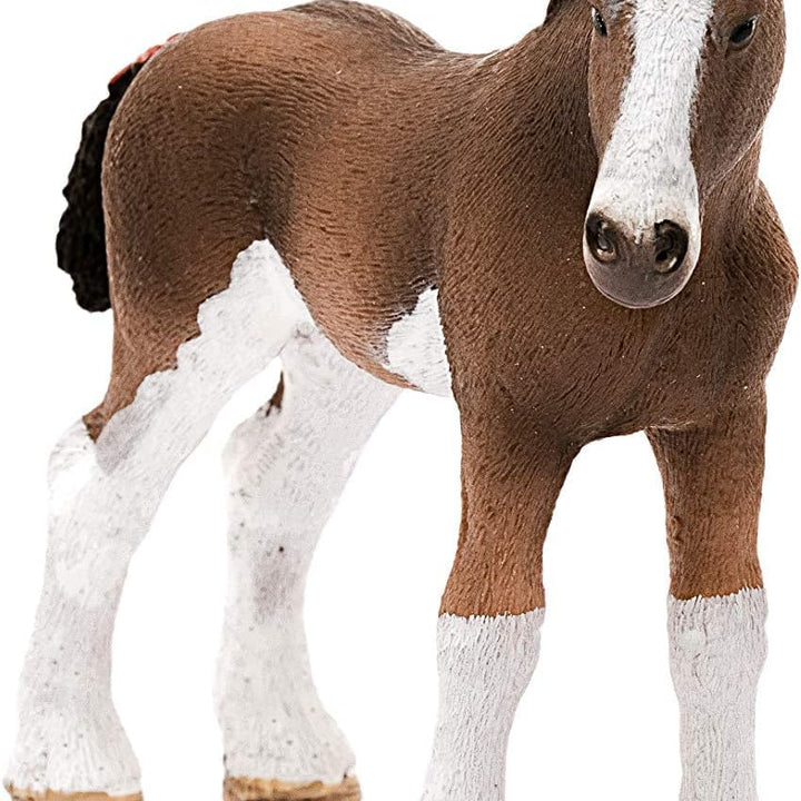 Schleich Farm World, Farm Animal Horse Toys for Kids and Toddlers, Clydesdale Foal Figurine, Ages 3+ new version