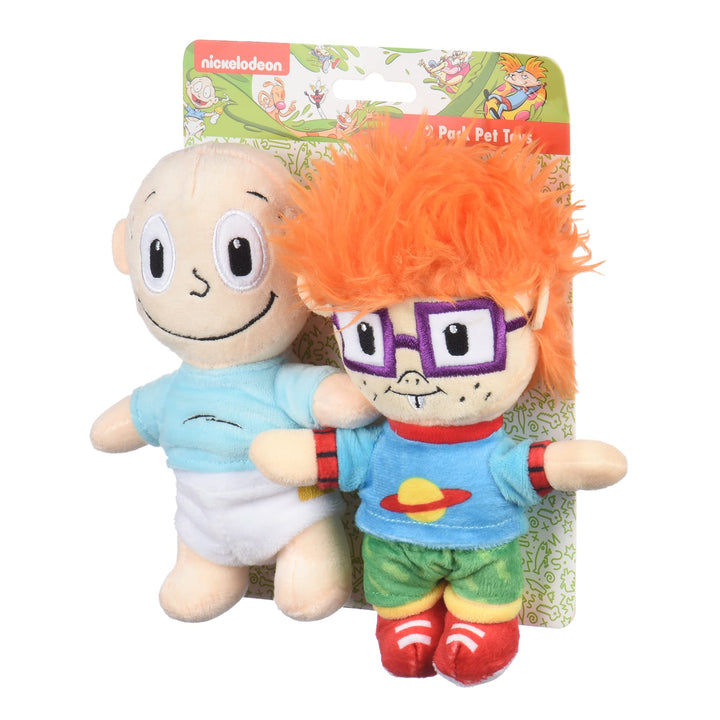 Nickelodeon for Pets Rugrats Tommy and Chuckie Figure Plush Figure Dog Toys - 6 Inch Baby Nickelodeon Toys - 2 Rugrats Toys for Dogs from Nickelodeon 90s - Nickelodeon Small Plush Toys for Dogs Chuckie and Tommy Plush