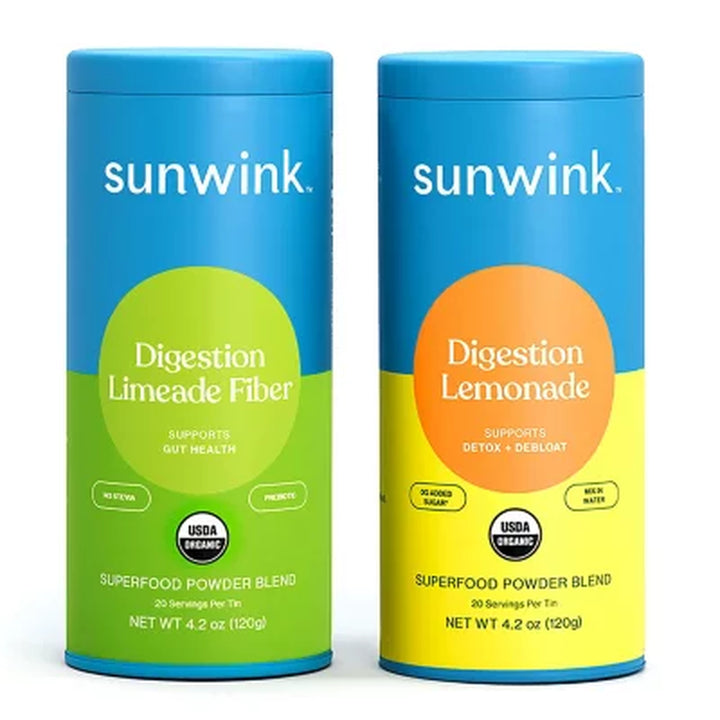Sunwink Daily Debloat + Fiber Superfood Powder Duo 4.2 Oz., 2 Pk.