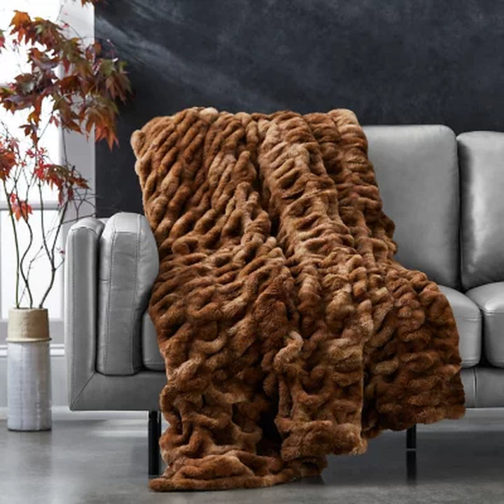 Member'S Mark Luxe Dyed Faux Fur Throw 60"X70" (Assorted Colors)