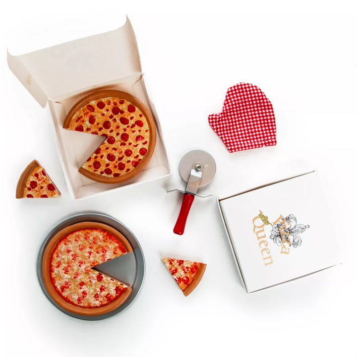 The Queen'S Treasures 18 in Doll 9 Pc Pizza Party Food Accessory Play Set