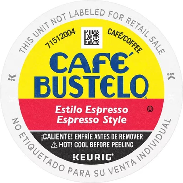 Café Bustelo Coffee Espresso Style K-Cups, Dark Roast 80 Ct.