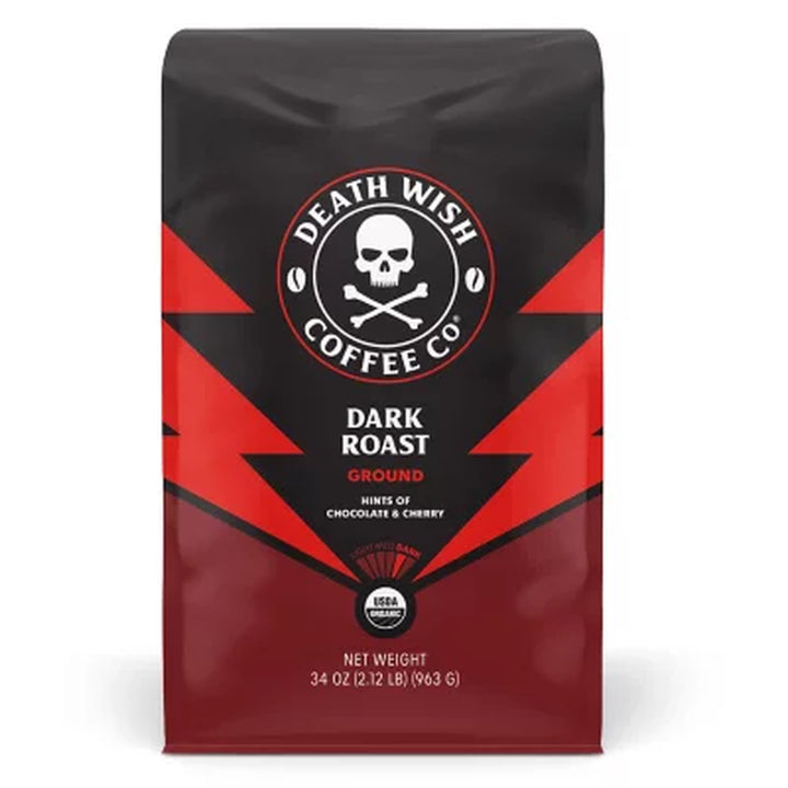 Death Wish Dark Roast Ground Coffee 34 Oz.