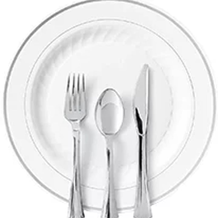 Member'S Mark Premium Plastic Heavyweight Plates, Combo Pack 48 Ct.