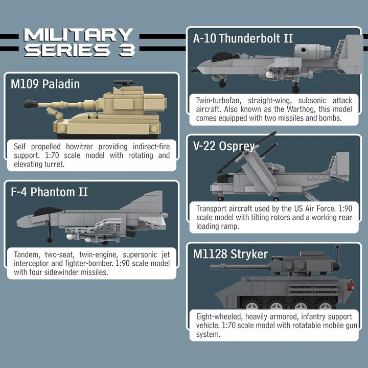 Apostrophe Games 5 in 1 Military Vehicles Building Block Set - Series 3 - 901Pcs