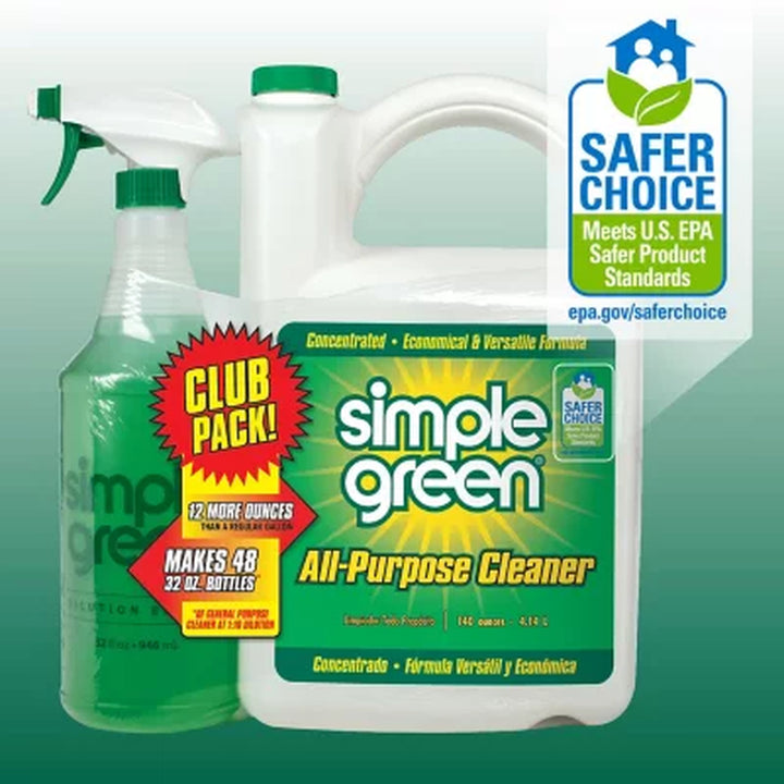 Simple Green All-Purpose Cleaner 140 Oz. Refill + 32 Oz. Trigger Spray