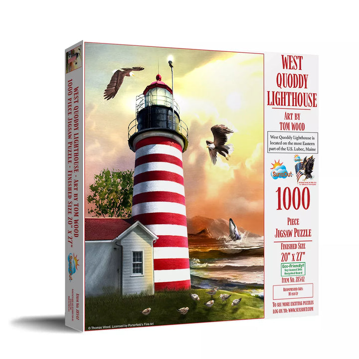 Sunsout West Quoddy Lighthouse 1000 Pc Jigsaw Puzzle 28542