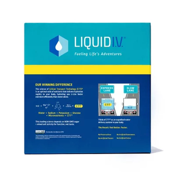 Liquid I.V. Hydration Multiplier Electrolyte Drink Mix, Lemon Lime 30 Ct.