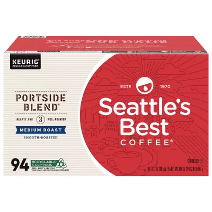 Seattle'S Best Medium Roast Coffee Pods, Portside Blend, 94 Ct.