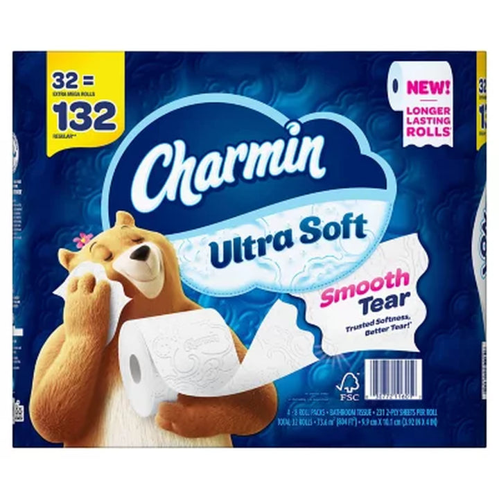 Charmin Ultra Soft Toilet Paper Extra Mega Rolls 231 Sheets/Roll, 32 Rolls