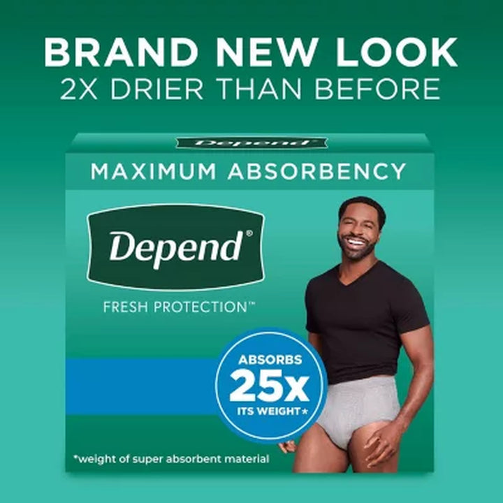 Depend Fresh Protection Incontinence Underwear for Men - Choose Your Size