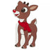 Northlight 8" Rudolph in Red Scarf Double Sided Gel Window Cling Decoration