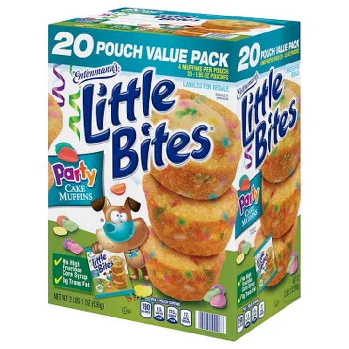Entenmann'S Little Bites Party Cake Muffins, 1.65 Oz., 20 Pk.