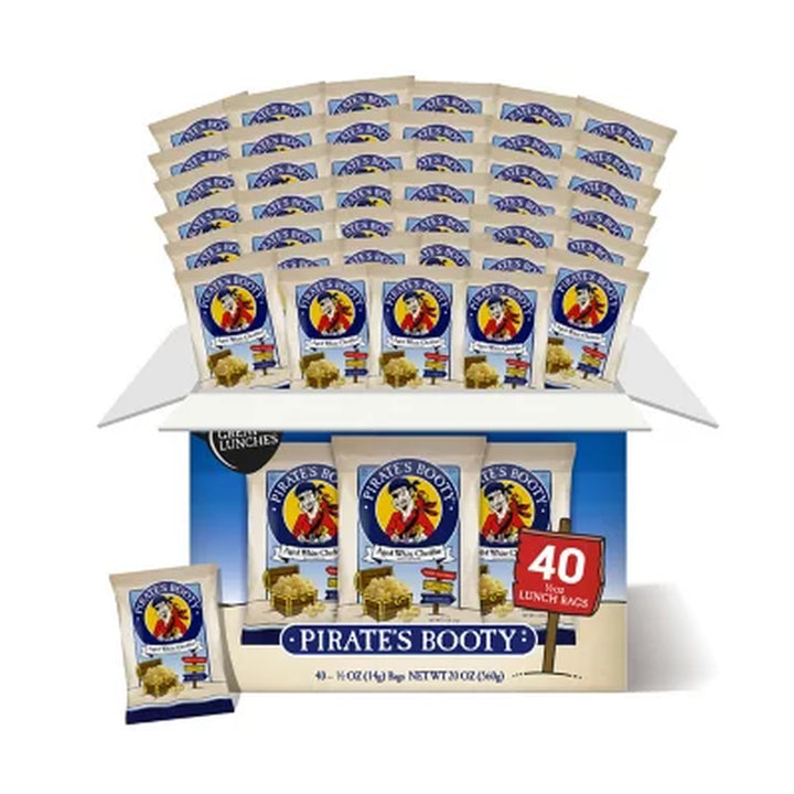 Pirate'S Booty Aged White Cheddar Puffs 0.5 Oz., 40 Pk.