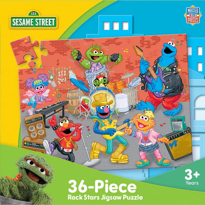 Masterpieces 36 Piece Jigsaw Puzzle for Kids - Sesame Street Rock Stars