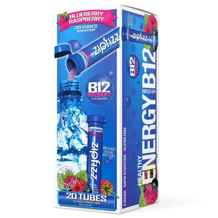 Zipfizz Energy Drink Mix, Blue Raspberry 20 Ct.