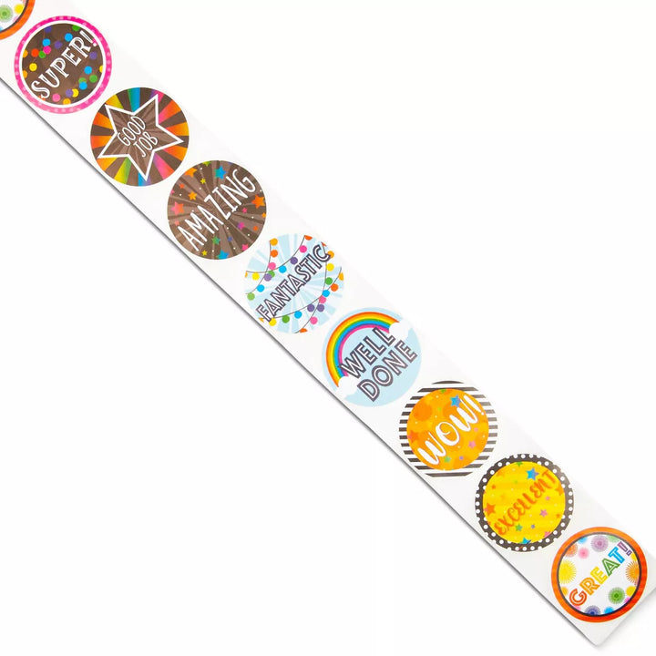 Bright Creations 1000 Pieces 1.5" Motivational Classroom Reward Stickers for Kids, Student Awards, Teachers Supplies, 1 Roll