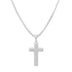 Sterling Silver Reversible Cross Pendant Chain Necklace, 22"