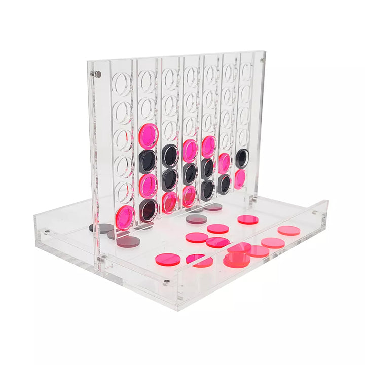 Ondisplay Luxe Acrylic Four in a Row Game W/Acrylic Storage Box