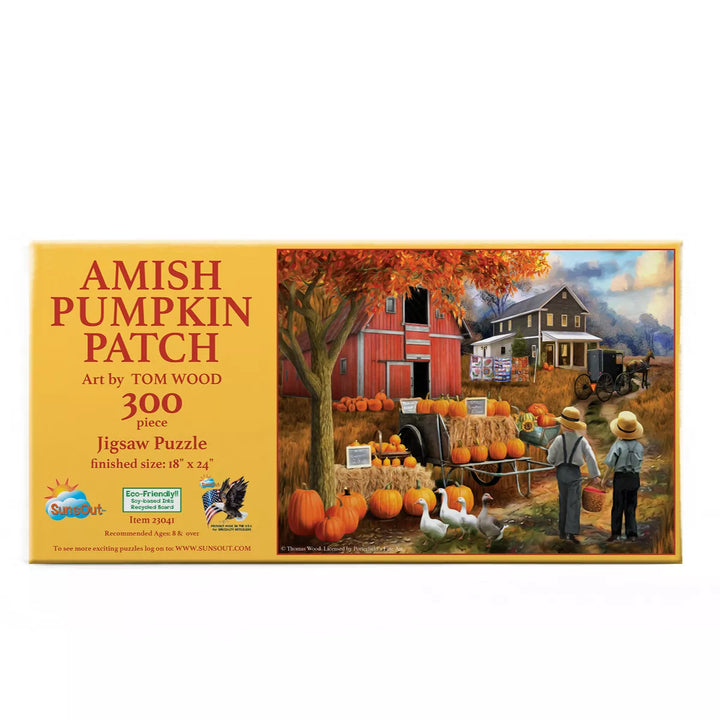 Sunsout Amish Pumpkin Patch 300 Pc Halloween Jigsaw Puzzle 23041