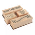 4-Piece Card Making Stamps Set - Wood Mounted Rubber Stamps for Card Making - Happy Birthday, Thank You, Congratulations, with Love