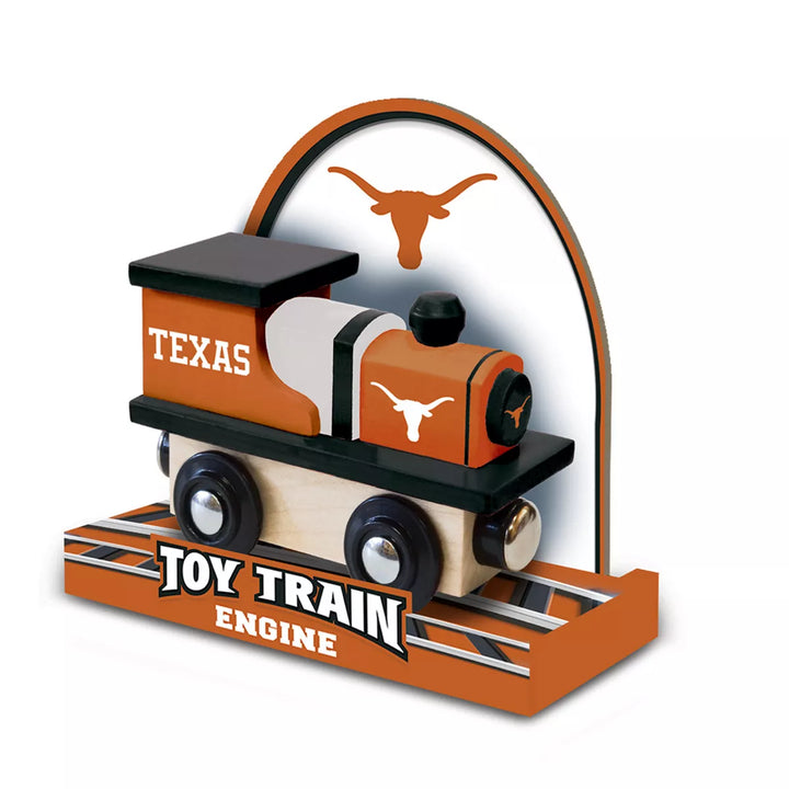 Masterpieces Officially Licensed NCAA Texas Longhorns Wooden Toy Train Engine for Kids.