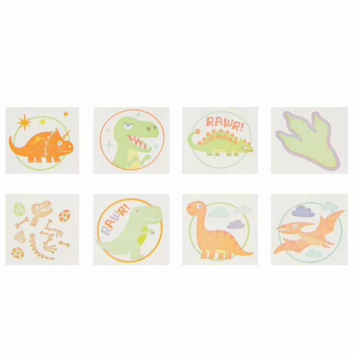 Okuna Outpost 104 Pack Dinosaur Dissolvable Potty Training Target Stickers 2" for Boys Kids, 8 Designs