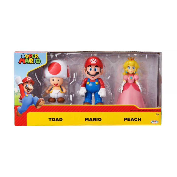 Nintendo Super Mario Toad, Mario, and Peach Action Figure Set - 3Pk (Target Exclusive)