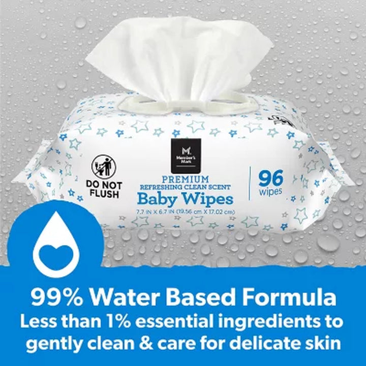 Member'S Mark Premium Refreshing Clean Scented Baby Wipes, 12 Packs 1152 Ct.