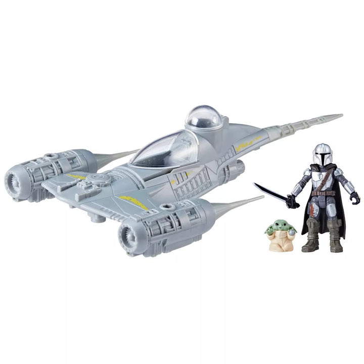 Star Wars Mission Fleet Mando'S N-1 Starfighter Speed Run Action Figure Set