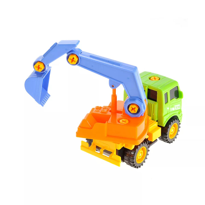 Ready! Set! Play! Link 27 Piece Take-A-Part Engineering Excavator Construction Vehicle Truck Set