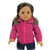 Sophia’S Fleece Sweatshirt with Faux Fur Collar for 18" Dolls, Hot Pink