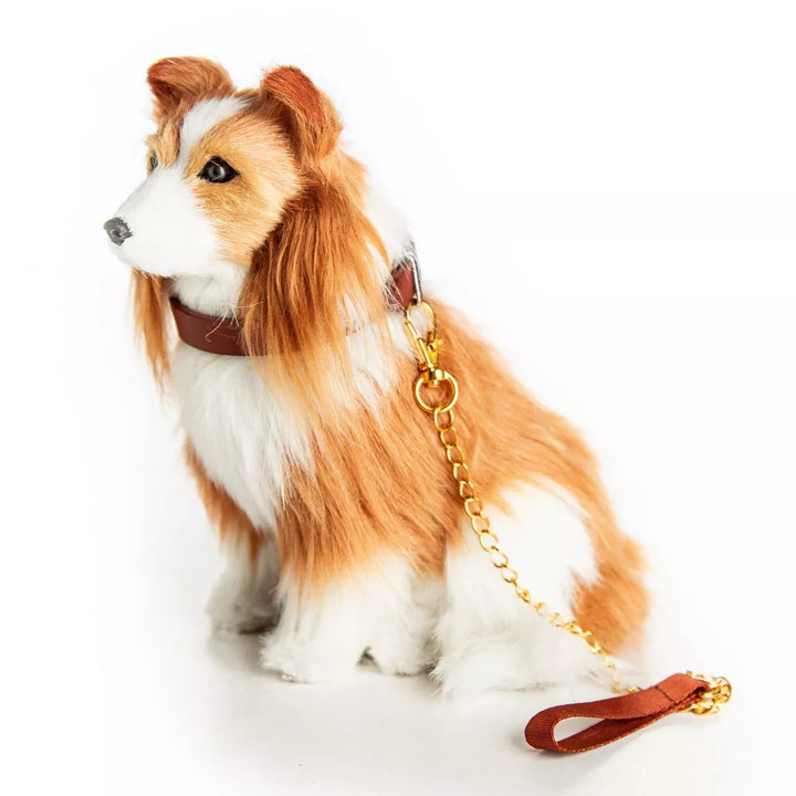 The Queen'S Treasures 18 in Doll Collie Puppy Dog with Leash and Collar