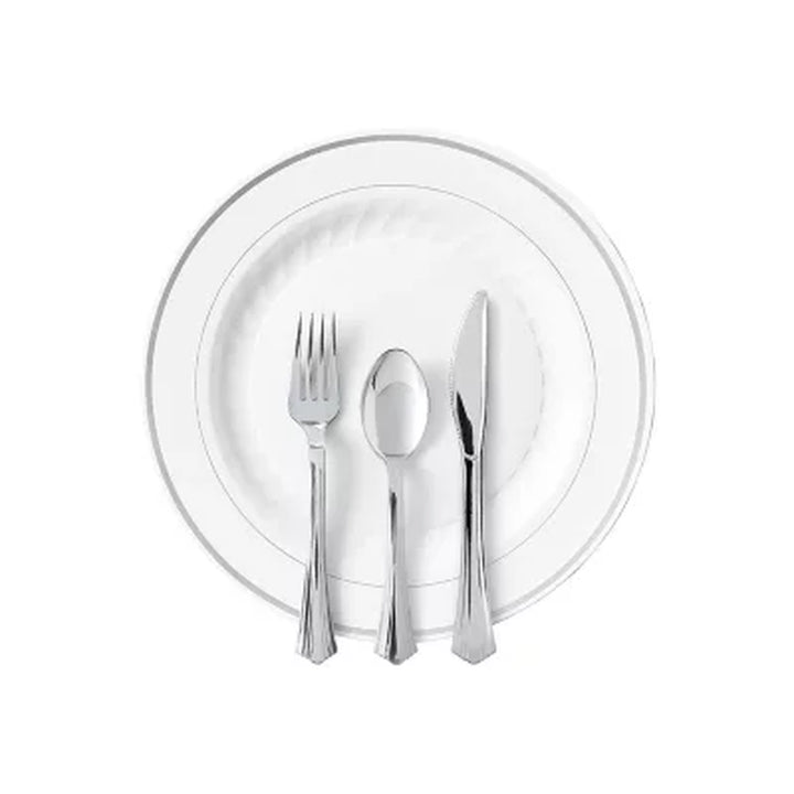 Member'S Mark Premium Silver-Look Cutlery Combo 180 Ct.