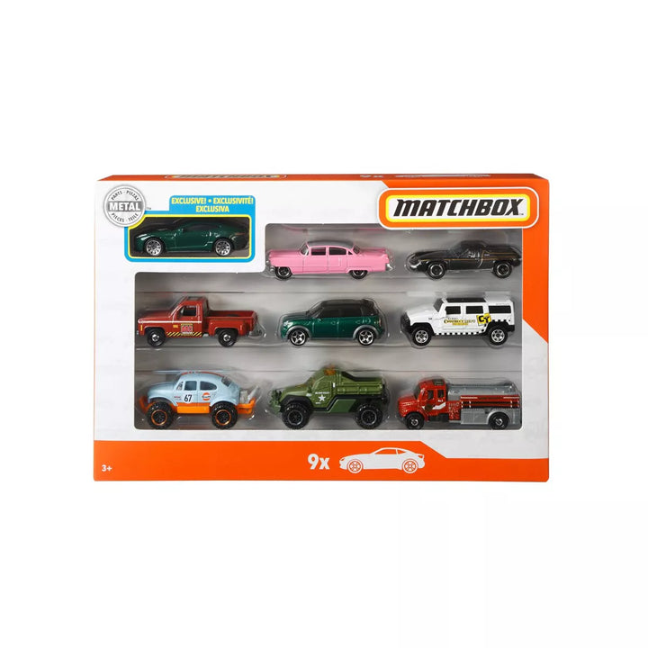 Matchbox - 9 Pack Various Toy Cars