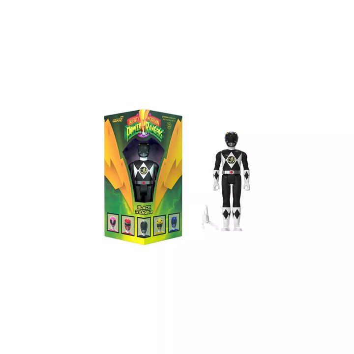 Super7 - Mighty Morphin Power Rangers - Reaction Sdcc 2023 - Black Ranger [Triangle Box]